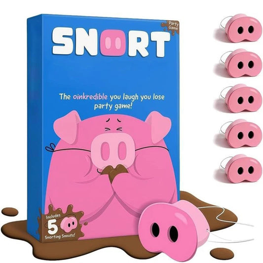 The "You Laugh You Lose" Party Game 2026 with Squeaky Pig Snouts & Challenge Cards