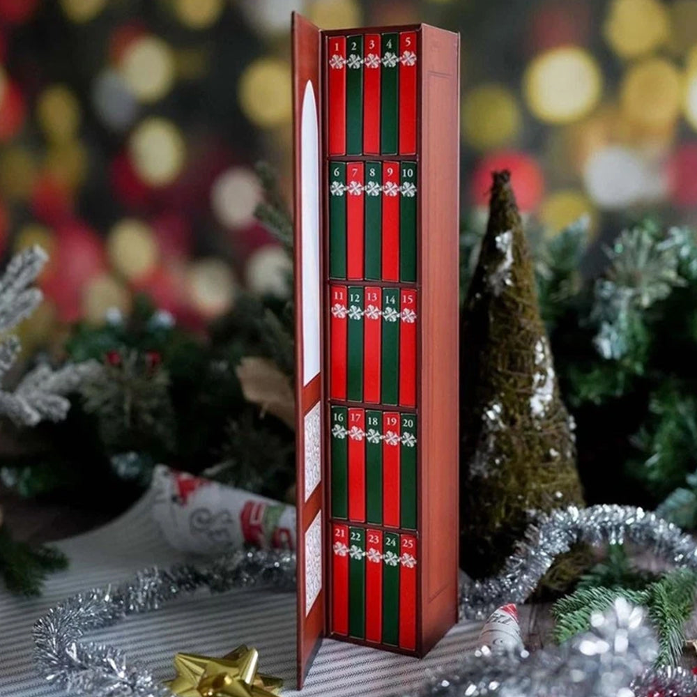 2025 Mini Book Christmas Advent Calendar - 24 Days of Mini Books & Surprises, Reusable Holiday Countdown Decor