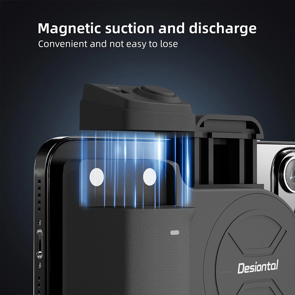 Smartphone Camera Grip – Bluetooth Shutter Selfie Stabilizer Handle for Phones