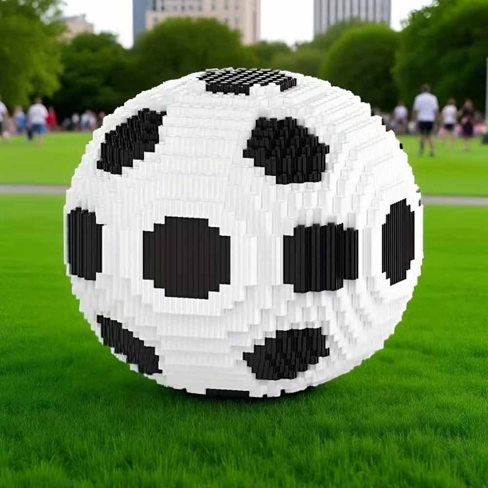 9.5cm Football Building Blocks – 850-Piece Soccer Model Set, Creative & Educational