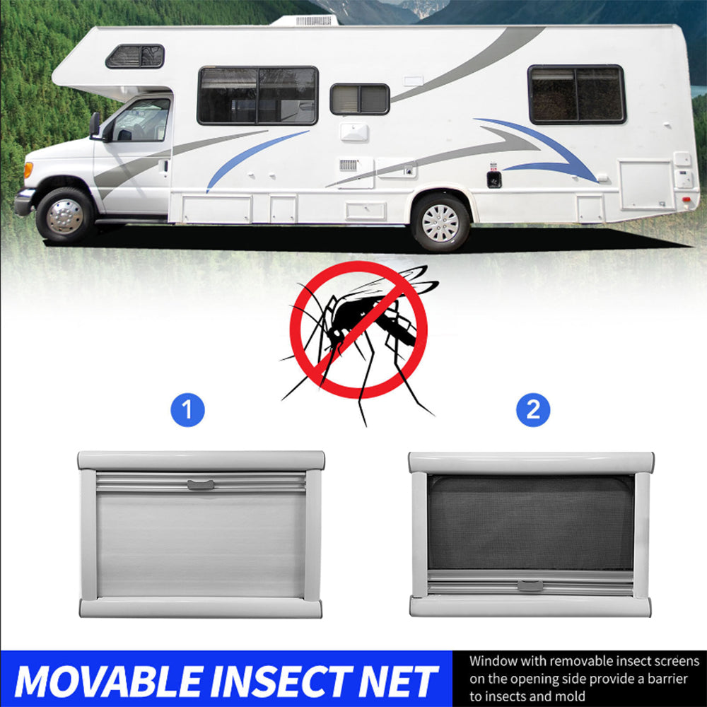 RV Caravan Square Push Out Flat Window Locking Handle with Strut Fitting