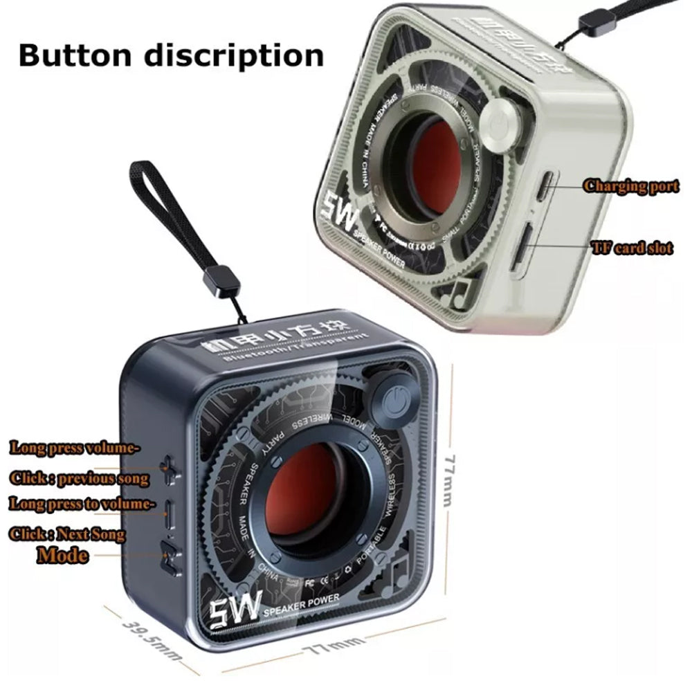 Portable Mini Bluetooth Speaker Wireless Stereo Music Bass TWS Subwoofer TF Card