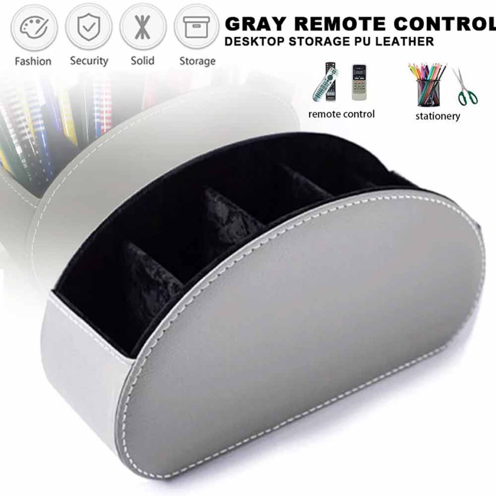 TV Remote Control Holder Table Storage Box 5 Grid Desktop Tidy Organizer Case