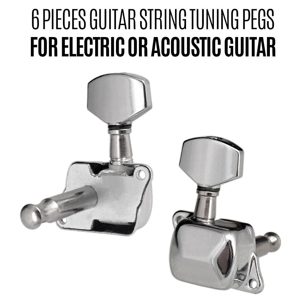 6x Guitar Tuning Pegs String Tuners Machine Heads Acoustic Electric Guitar Parts 3L3R