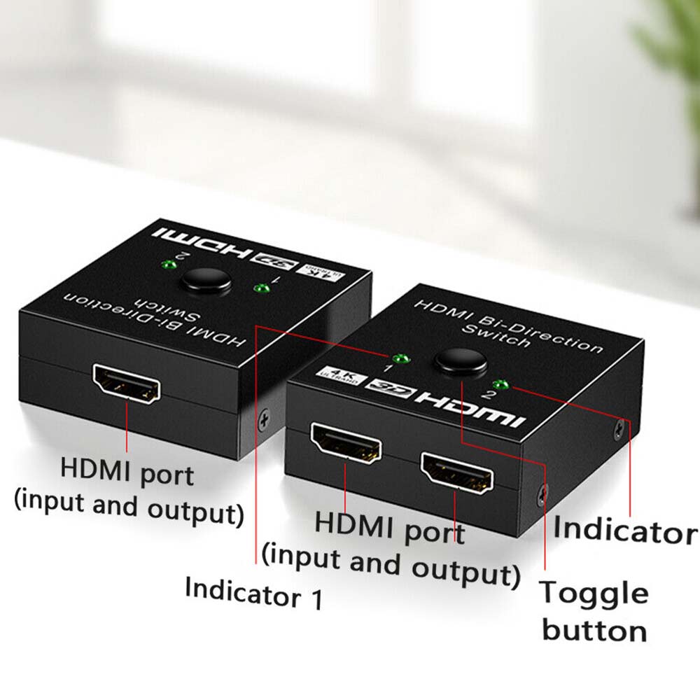 3D Hub 2.0 2 in 1 HDCP 4K Bi Direction UHD Switch Switcher Splitter HDMI In Out