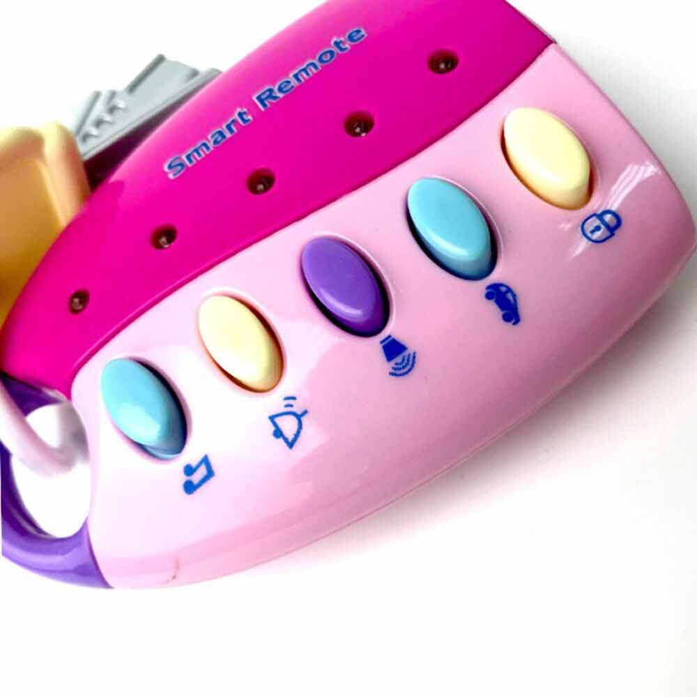 Musical Car Key Colorful Flash Keychain Gift Baby Colorful Remote Pretend Toy
