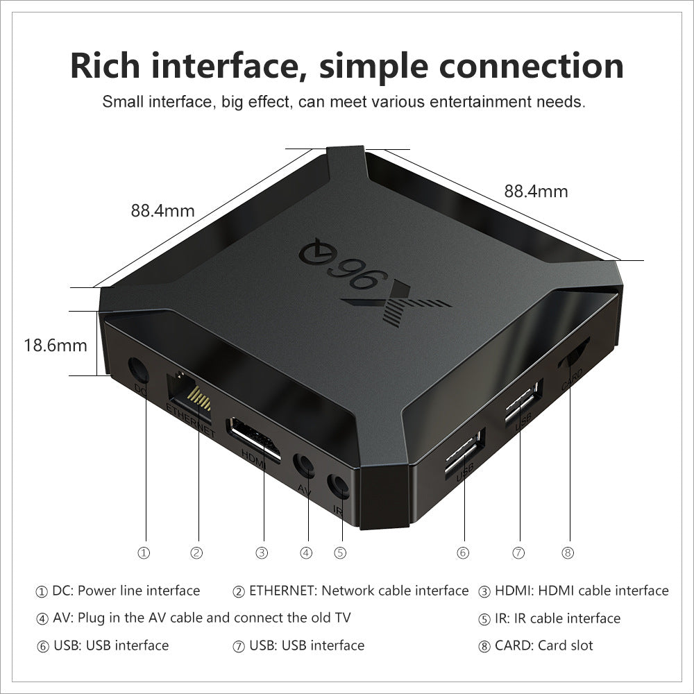 X96Q Android TV Box - Allwinner H313, 4K HD Streaming, Android 10 System