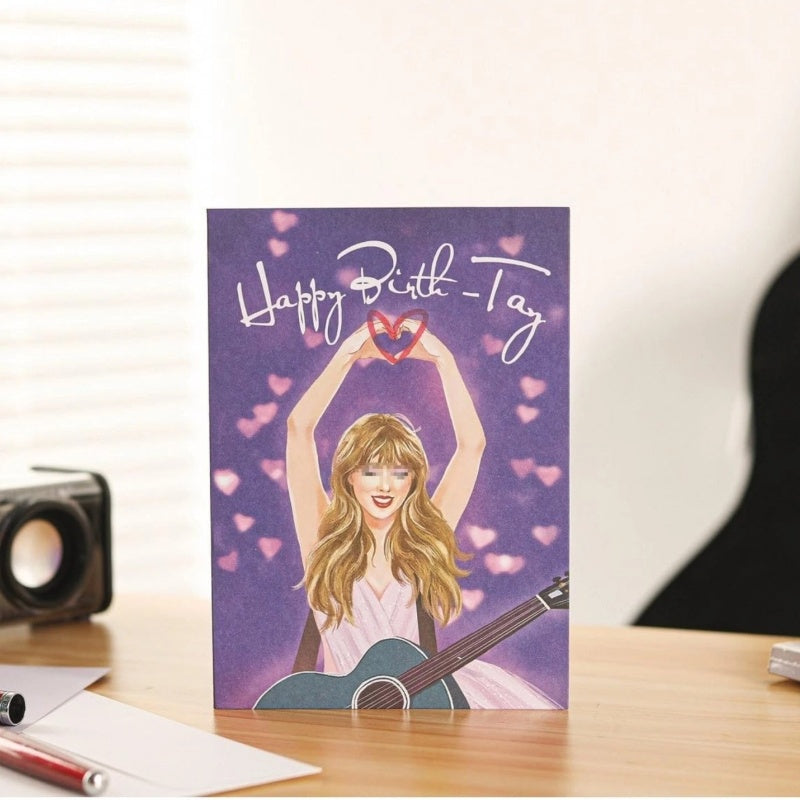 3D Taylor-Swift Birthday Card Pop-Up Popular 3D Greeting Card