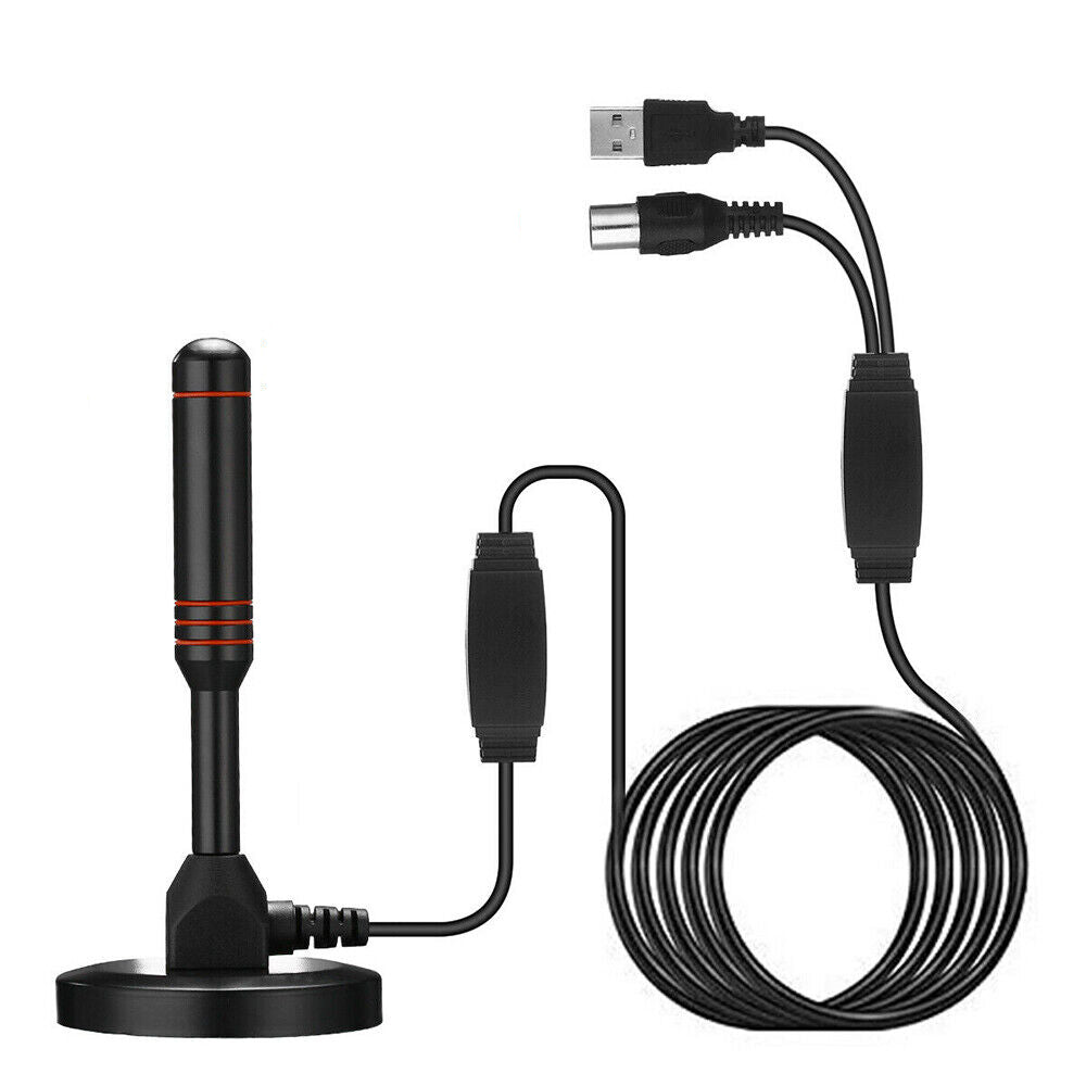 TV Antenna Digital 300 Mile Range Indoor Outdoor HDTV Amplifier Signal Booster