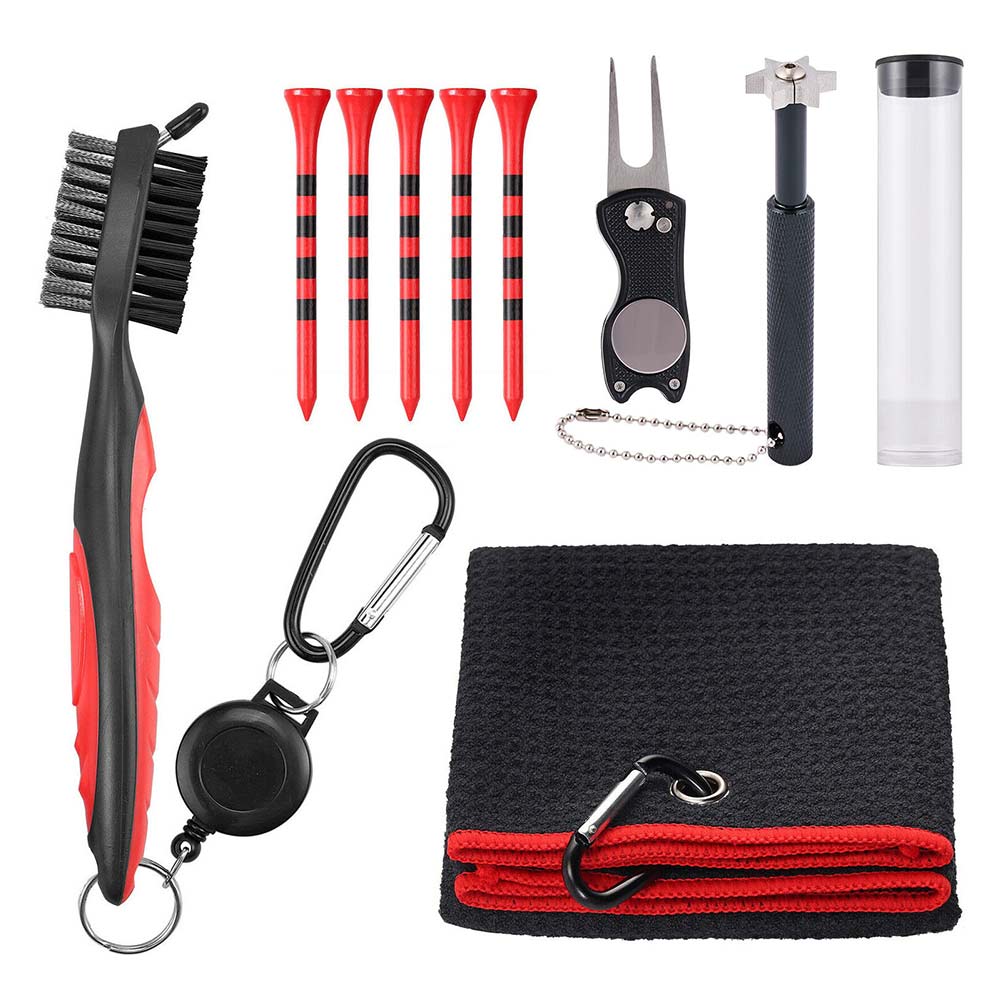 Golf Club Brush Cleaner Groove Cleaning Kit Golf Accessories Gift Set Golf Towel
