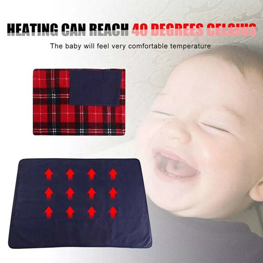 Electric Heated Throw Blanket - Washable Fleece Winter Warming with Timer & Switch