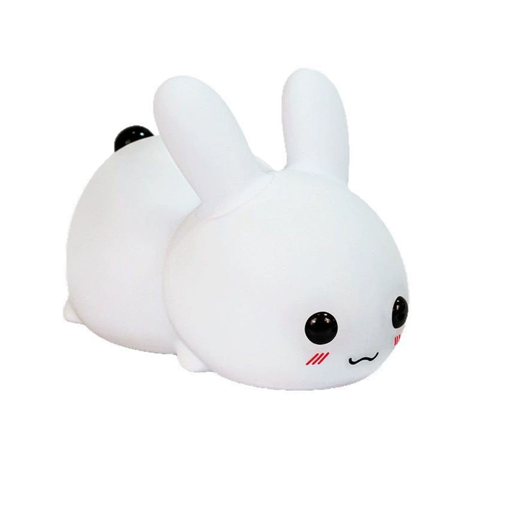 Soft Silicone Bunny Lamp – Rechargeable LED Night Light with RGB Remote