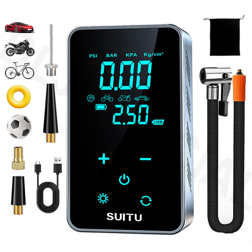 Wireless Car Electric Air Compressor Portable  Digital Touch Tyre Inflator Pump