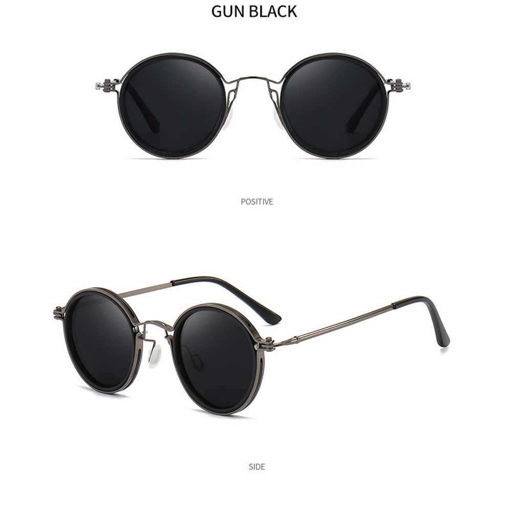 Pilot Polarized Sunglasses Round Glasses Brand Design Women Men Metal Driving