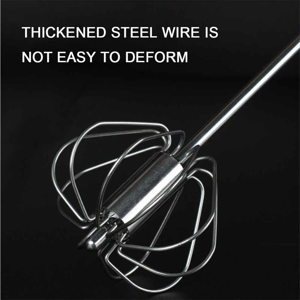 Semi Automatic Stainless Whisks Hand Push Egg Beater Milk Whip Mixer Easy Whisk