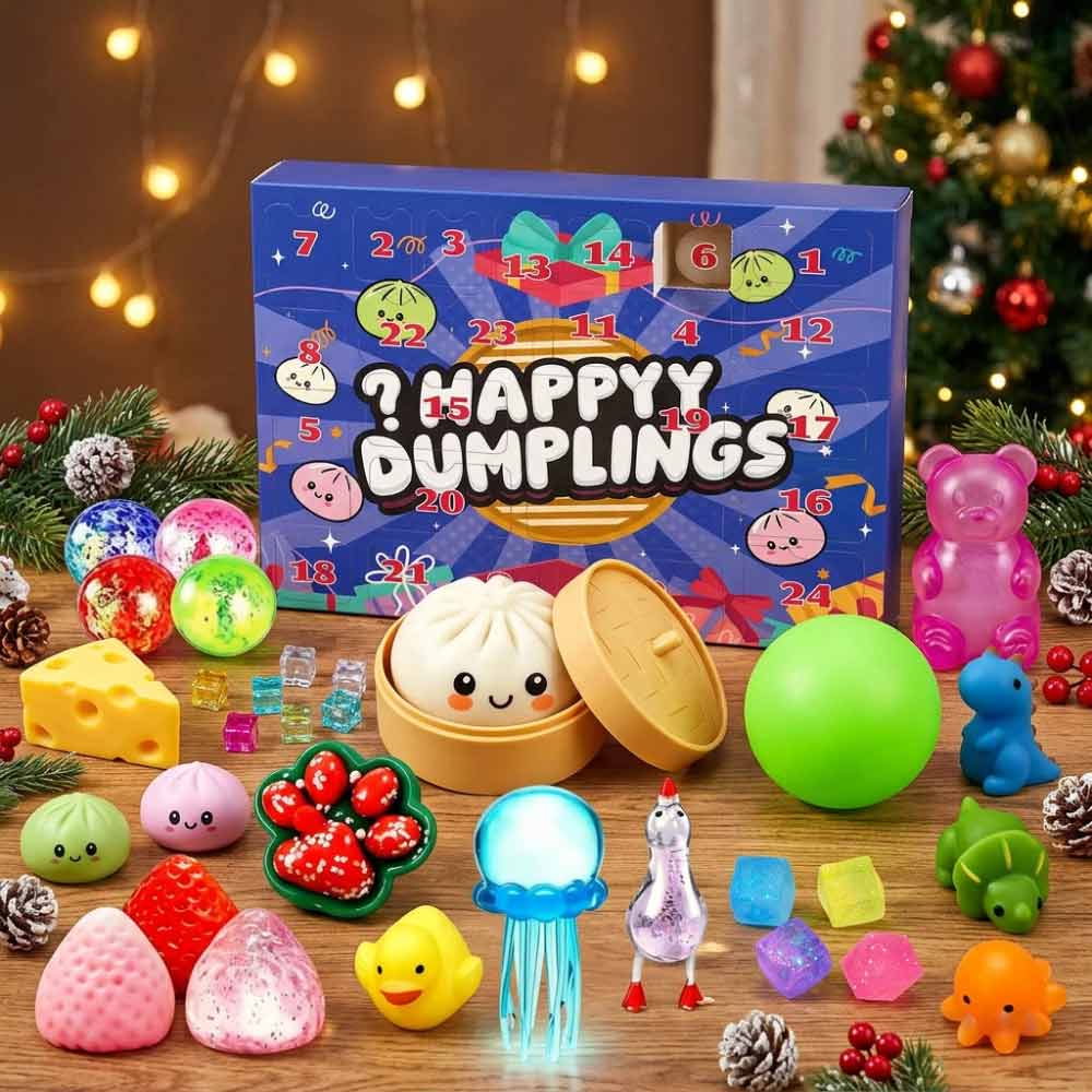 24-Day Squishy Advent Calendar – Christmas Countdown Stress Relief Toy Set
