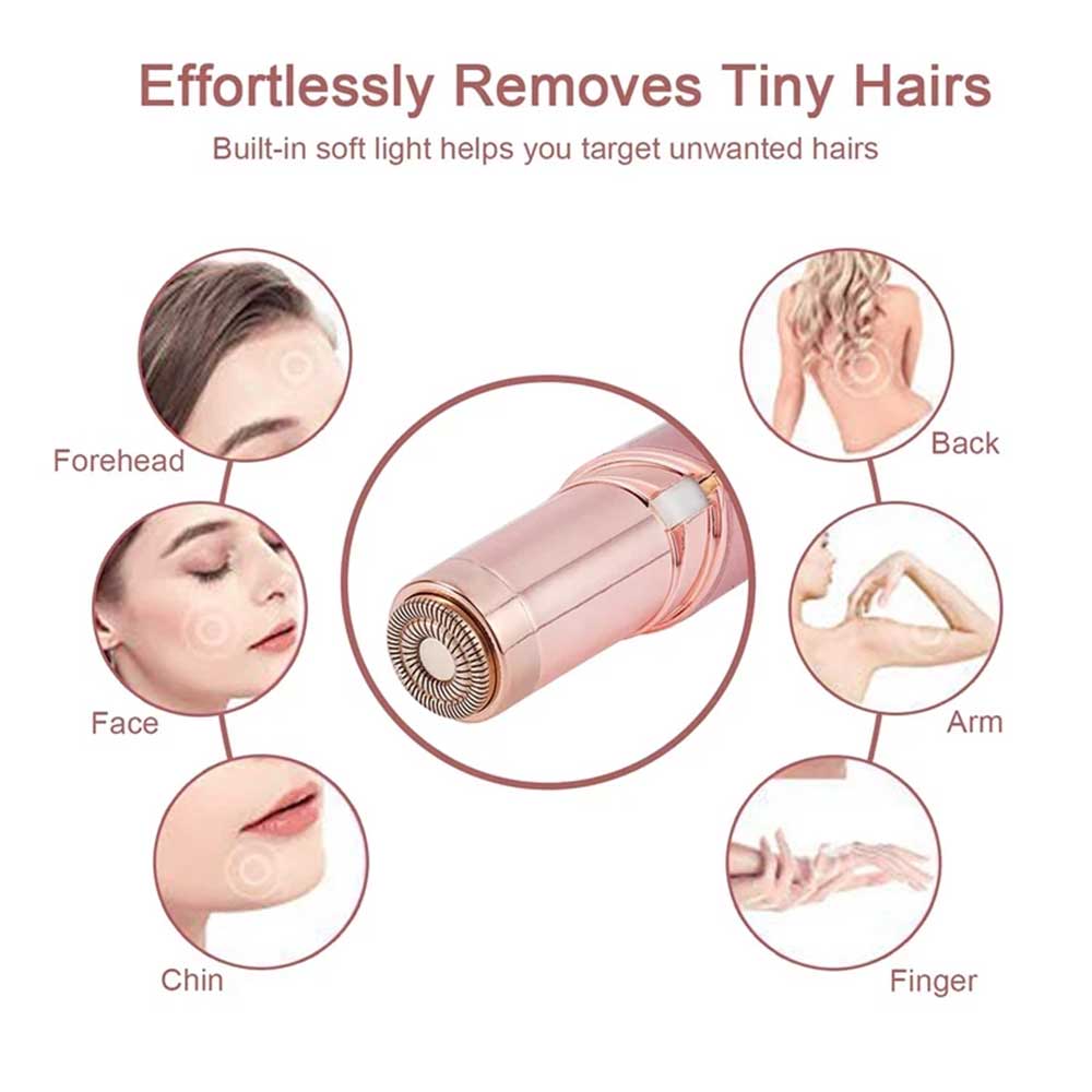 Portable Rechargeable Painless Facial Hair Remover Discreet Pocket Epilator