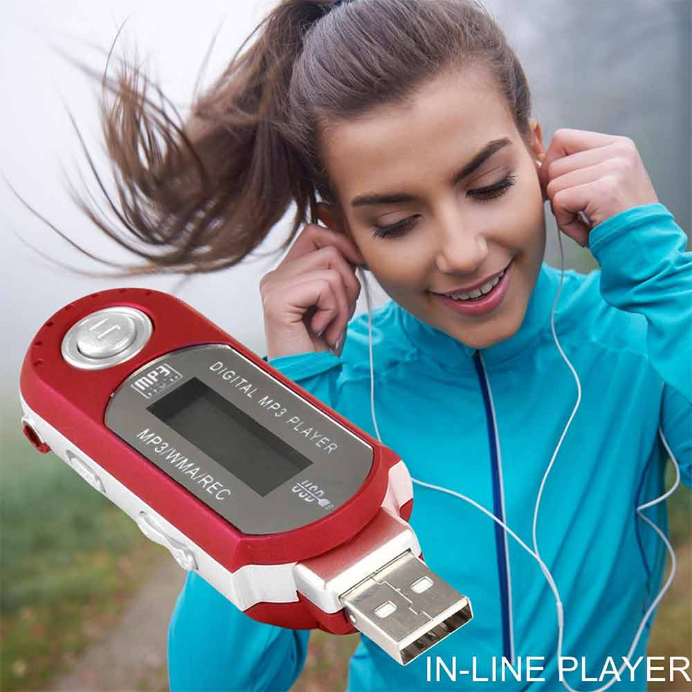 4GB/8GB Portable USB MP3 Player – Digital LCD Screen, FM Radio, Rechargeable Music Player with Built-in Memory