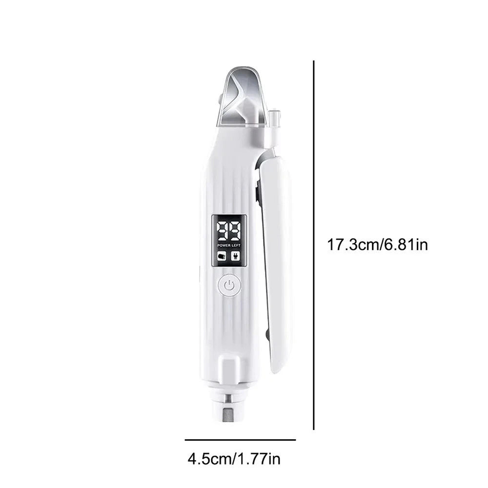 Electric Pet Nail Trimmer – 2-in-1 Clipper & Grinder with LED, USB Rechargeable
