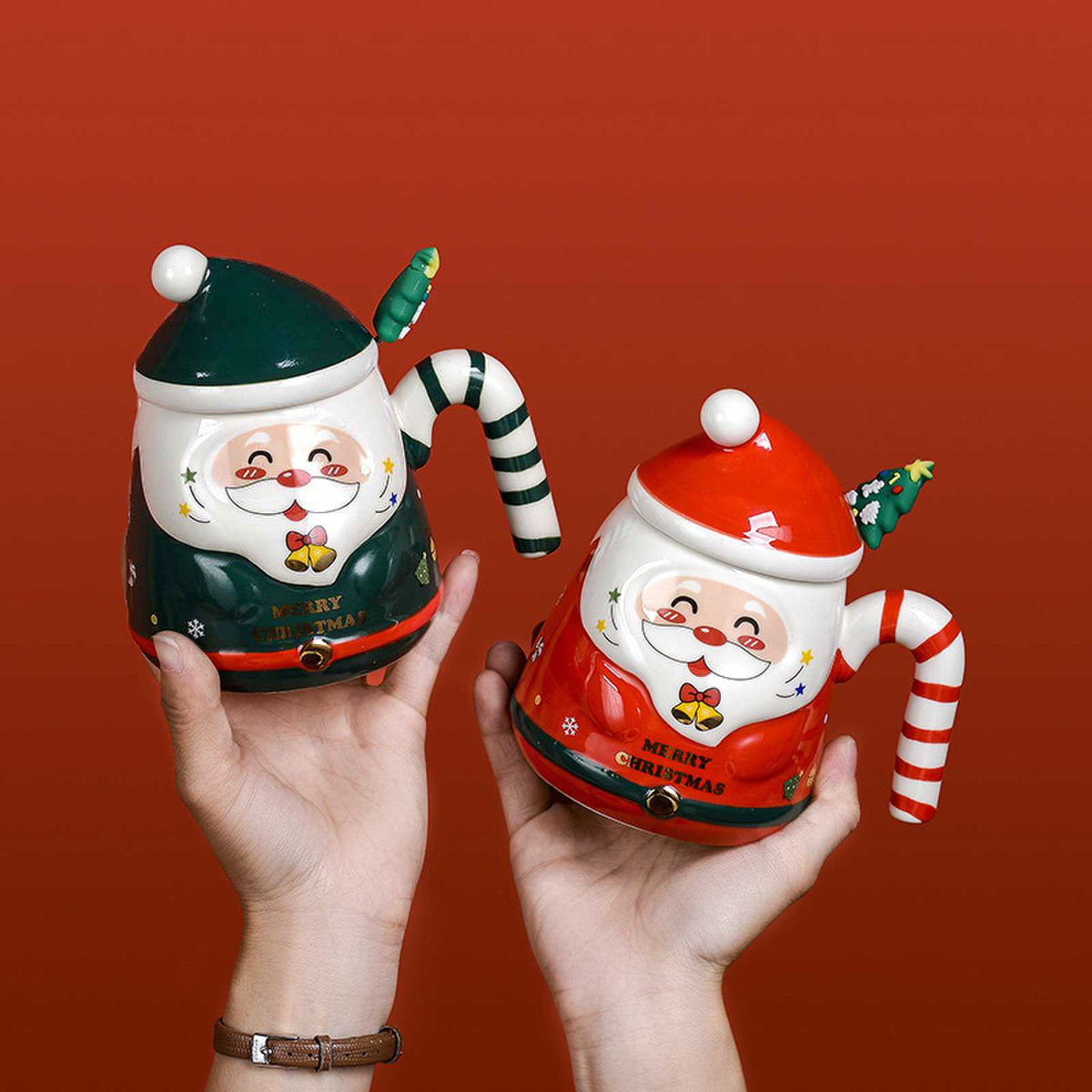 Christmas Coffee Mug – 400ml Ceramic Santa Cup with Gift Box for Xmas