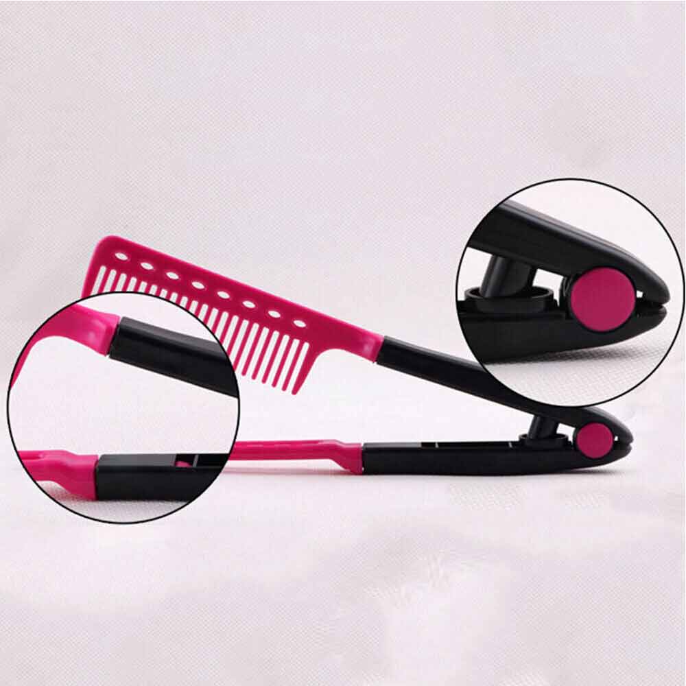 5X Hair Hairdressing Folding Salon V Comb Styling Straightening Brush Straighten
