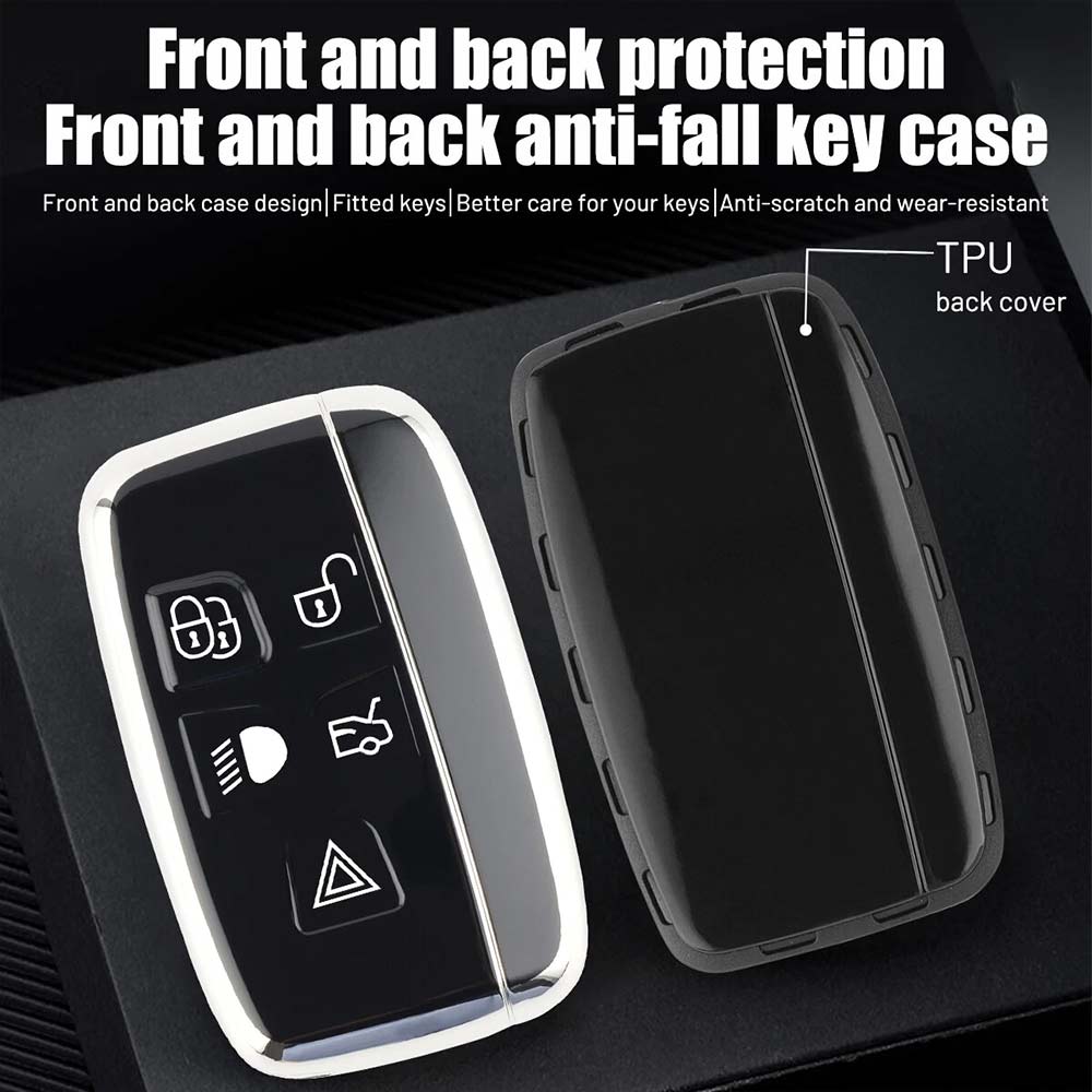 TPU Key Case Cover for Land Rover Range Rover Sport Evoque & Jaguar with Keyring
