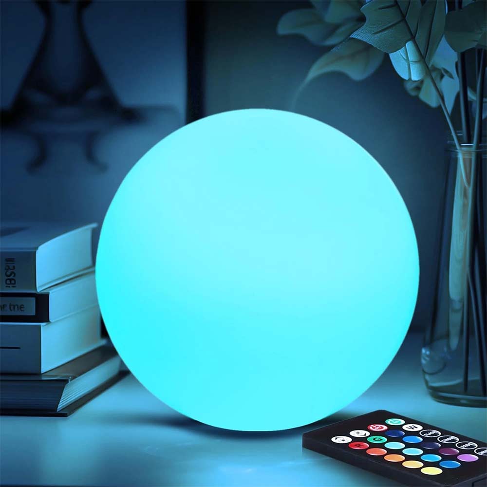 RGB LED Globe Light 15CM - 16 Colors Remote Control Mood Lamp, IP65 Waterproof