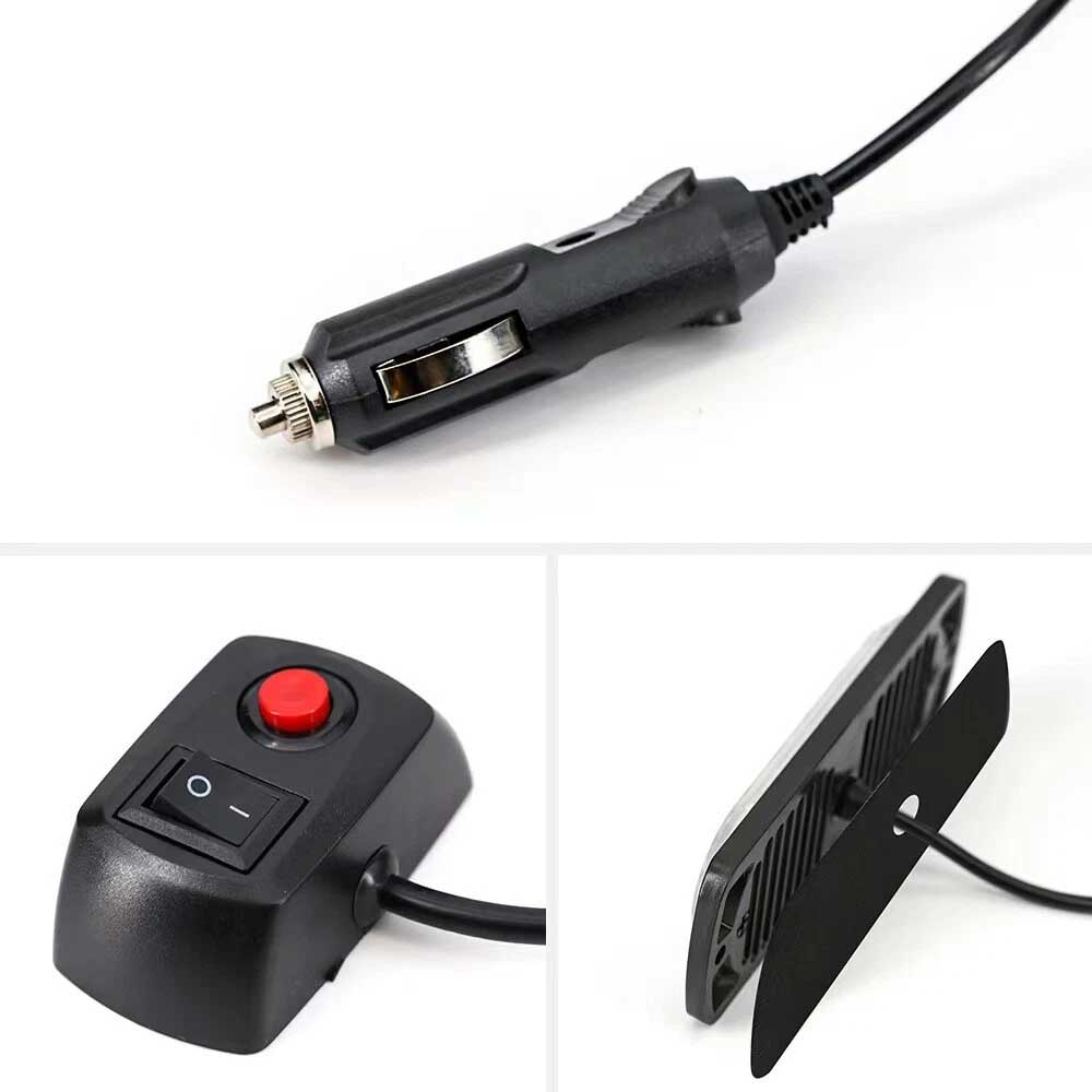4x 6 LED Amber Strobe Light Bar - 12V Recovery Marker Beacon with 8 Flash Modes