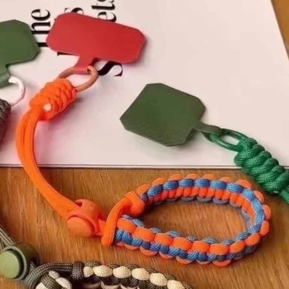 Handwoven Adjustable Mobile Phone Lanyard – Universal Wrist Strap for Outdoor Sports