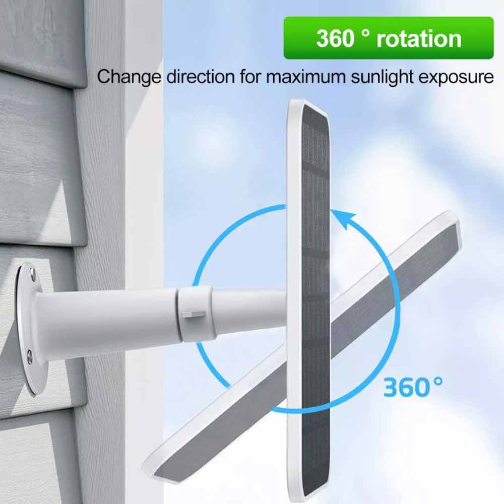 Solar Panel Outdoor Camera Security Cam Micro USB Battery Charger 5V 3m Cable