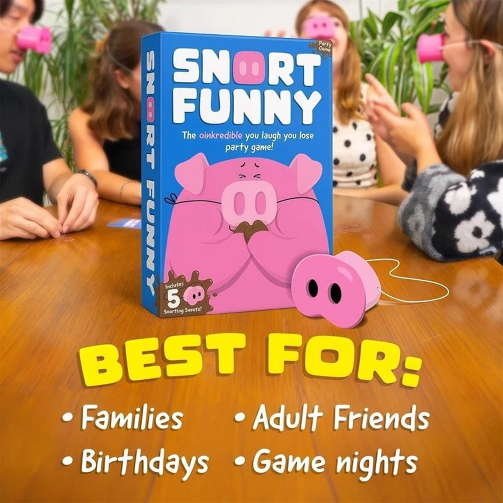 The "You Laugh You Lose" Party Game 2026 with Squeaky Pig Snouts & Challenge Cards
