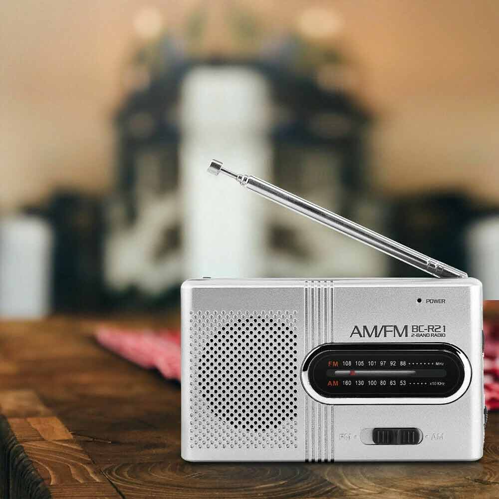 Pocket AM FM Radio – Portable Mini Travel Radio with Built-in Stereo Speaker