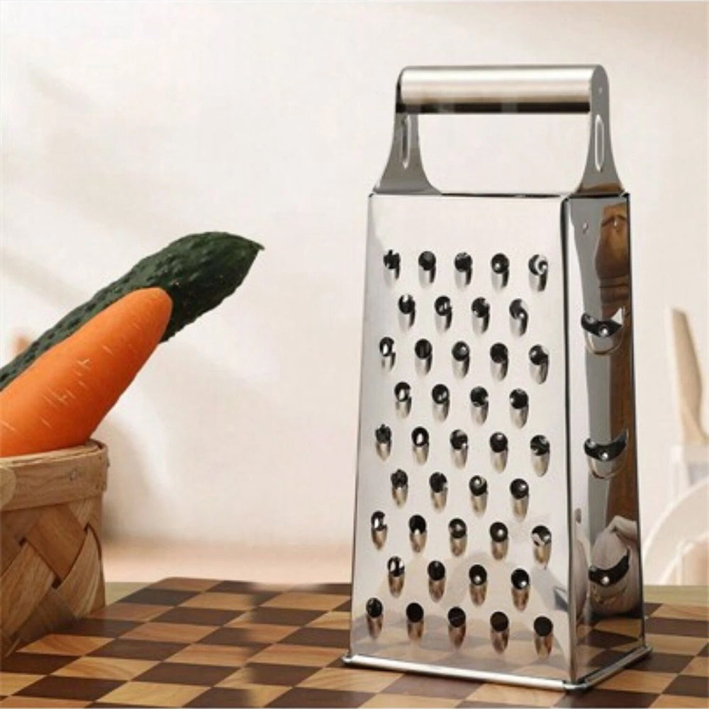 4 Sided Box Cheese Grater Stainless Steel 8 Inch Kitchen Vegetable Slicer Cutter