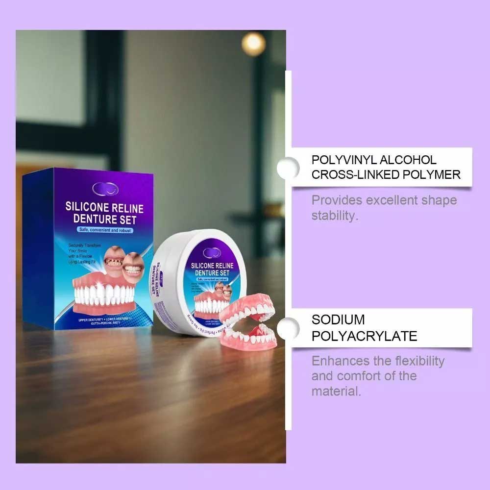 Teeth Comfort Fit Silicone Denture Set for Dentures & Veneers | Instant Smile Makeover