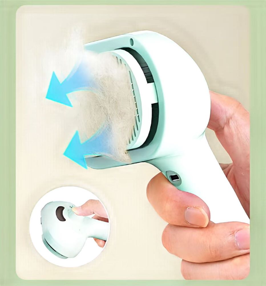 Pet Grooming Spray Brush – Anti-Shedding Pin Comb for Dogs & Cats