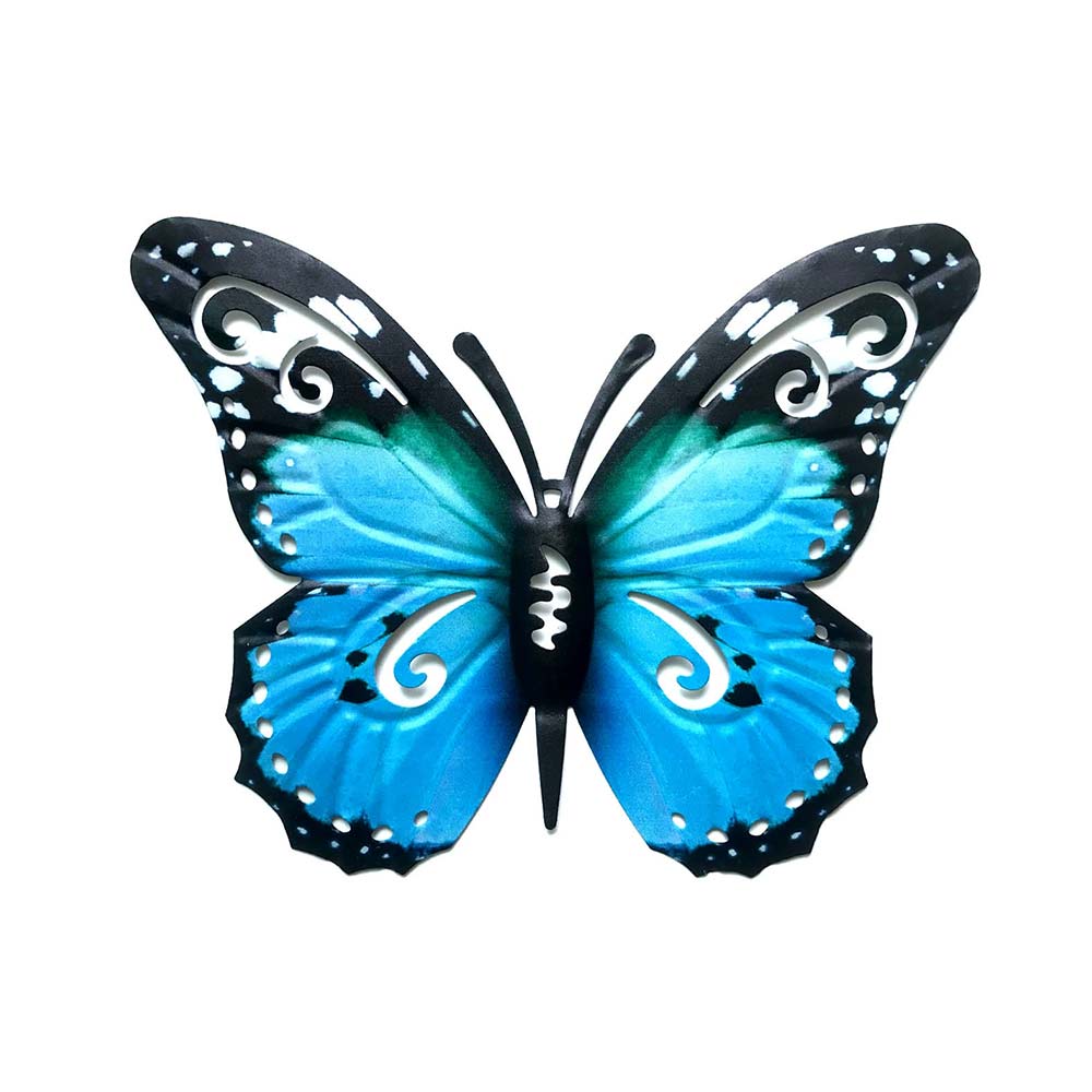 Metal Butterfly Wall Art Decor for Garden & Home, 22x27cm Ornament