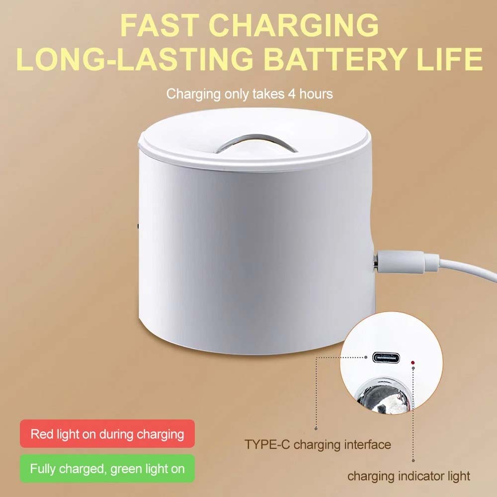 Rechargeable LED Wall Sconce Lights - Magnetic Remote Night Lamp, USB Powered