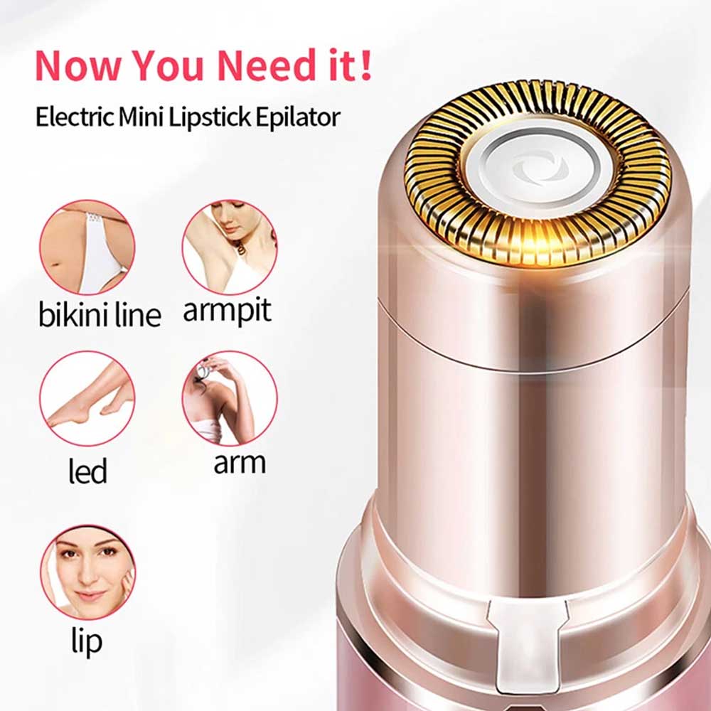 Portable Rechargeable Painless Facial Hair Remover Discreet Pocket Epilator