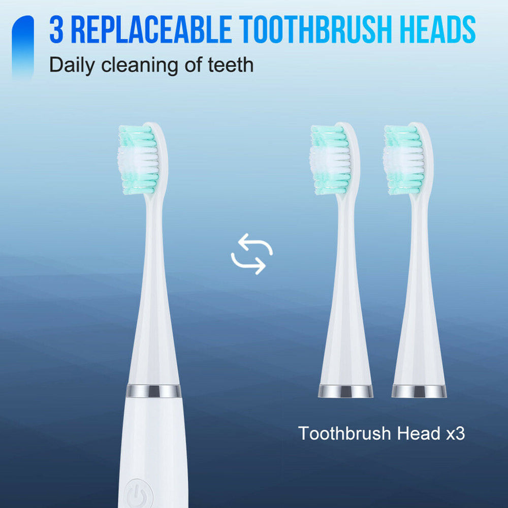 6in1 Electric Toothbrush Ultrasonic Tooth Cleaner Teeth Stains Plaque Remover