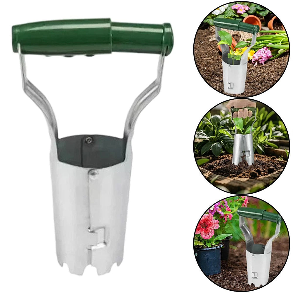 Hand Bulb Planter - Soil Insertion Tool for Flower Sowing & Grass Planting