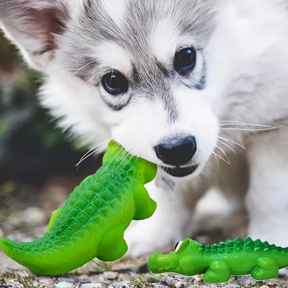 21cm Indestructible Crocodile Toy – Squeaky Dog Chew for Aggressive Chewers