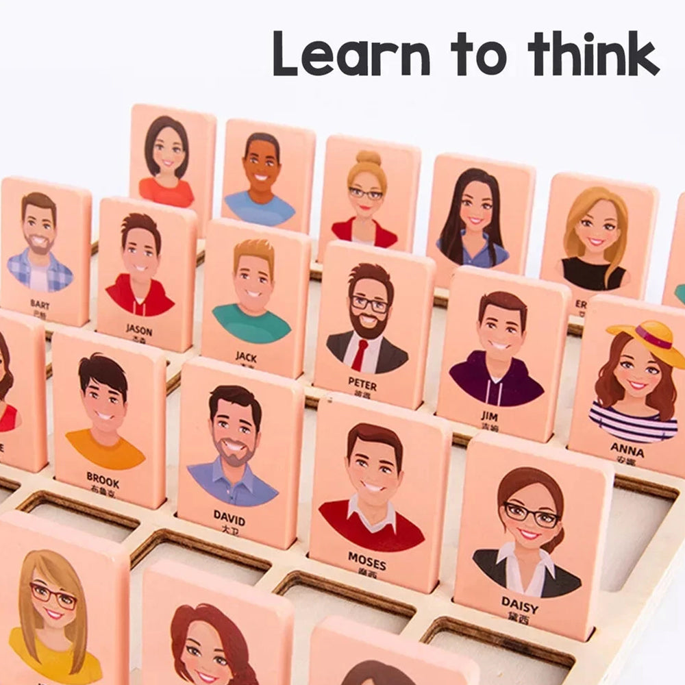 Wooden Guessing Board Game – Logical Thinking Training, 2-Player Interactive Puzzle