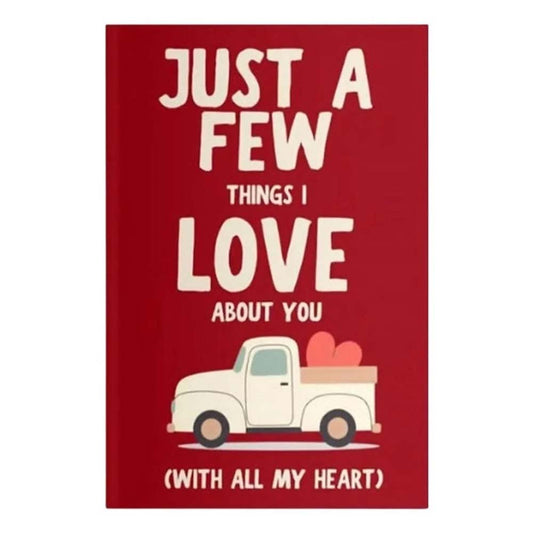 Fill-in-the-Blank Love Gift Book - "Just a Few Things I Love About You" Personalized Journal