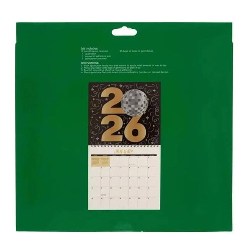 2026 DIY Diamond Painting Wall Calendar Kit – 12-Month Sparkling Art Calendar