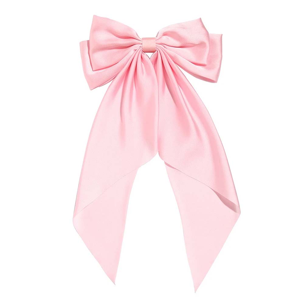 Large Bow Hair Clip – Satin Ribbon Barrette for Women & Girls, Hairpin Headwear