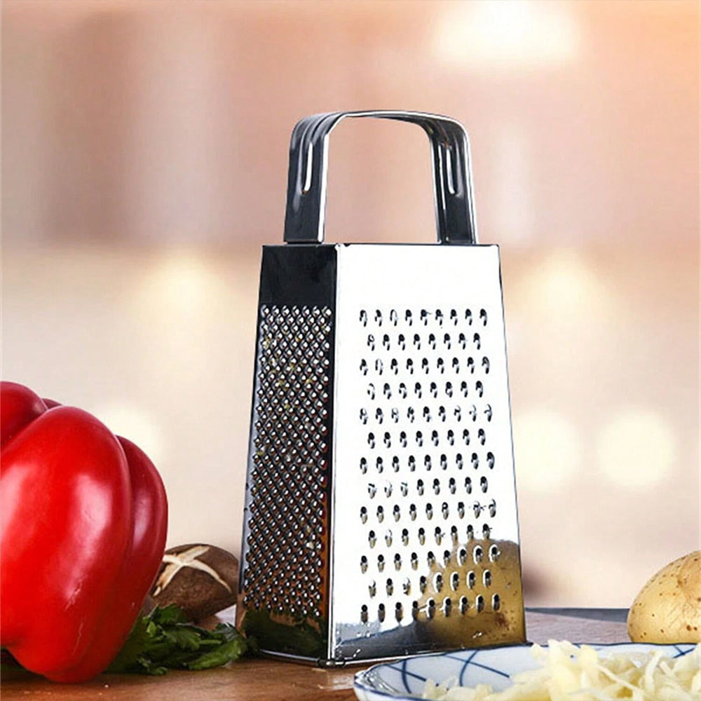 4 Sided Box Cheese Grater Stainless Steel 8 Inch Kitchen Vegetable Slicer Cutter