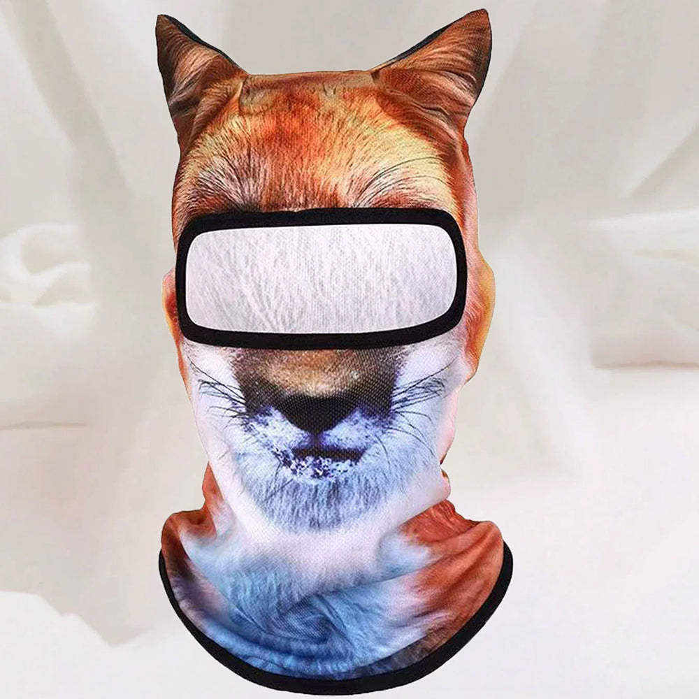 3D Animal Ski Balaclava – Full Face Mask with Ears for Snowboard & Fancy Dress
