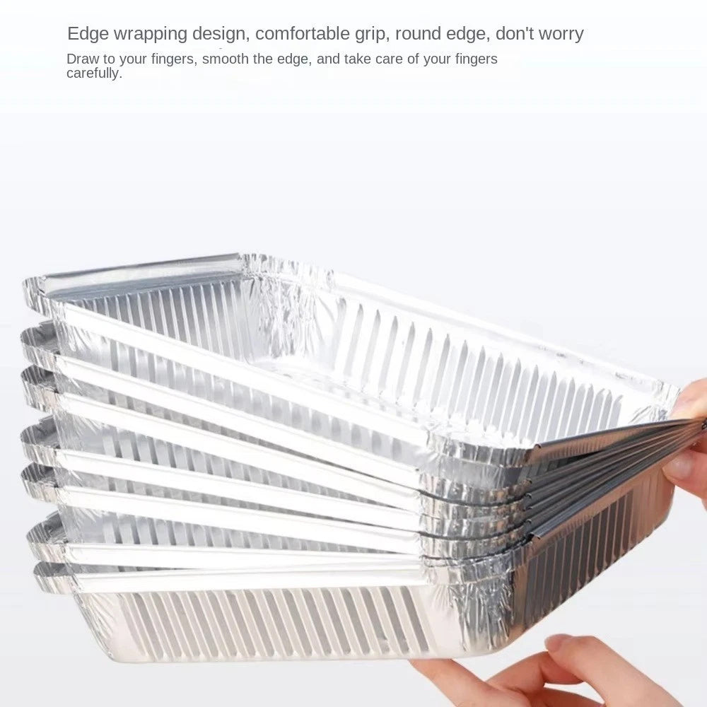 30pcs 8/9 Inch Air Fryer Aluminum Foil Pans - Oil-Proof Baking Trays for Roasting & Cooking