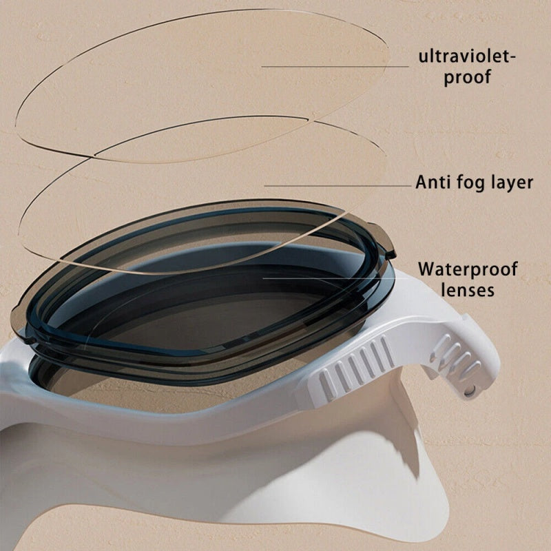 Professional Adult Anti Fog Swim Glasses Swimming Goggles Snorkel Diving Pool