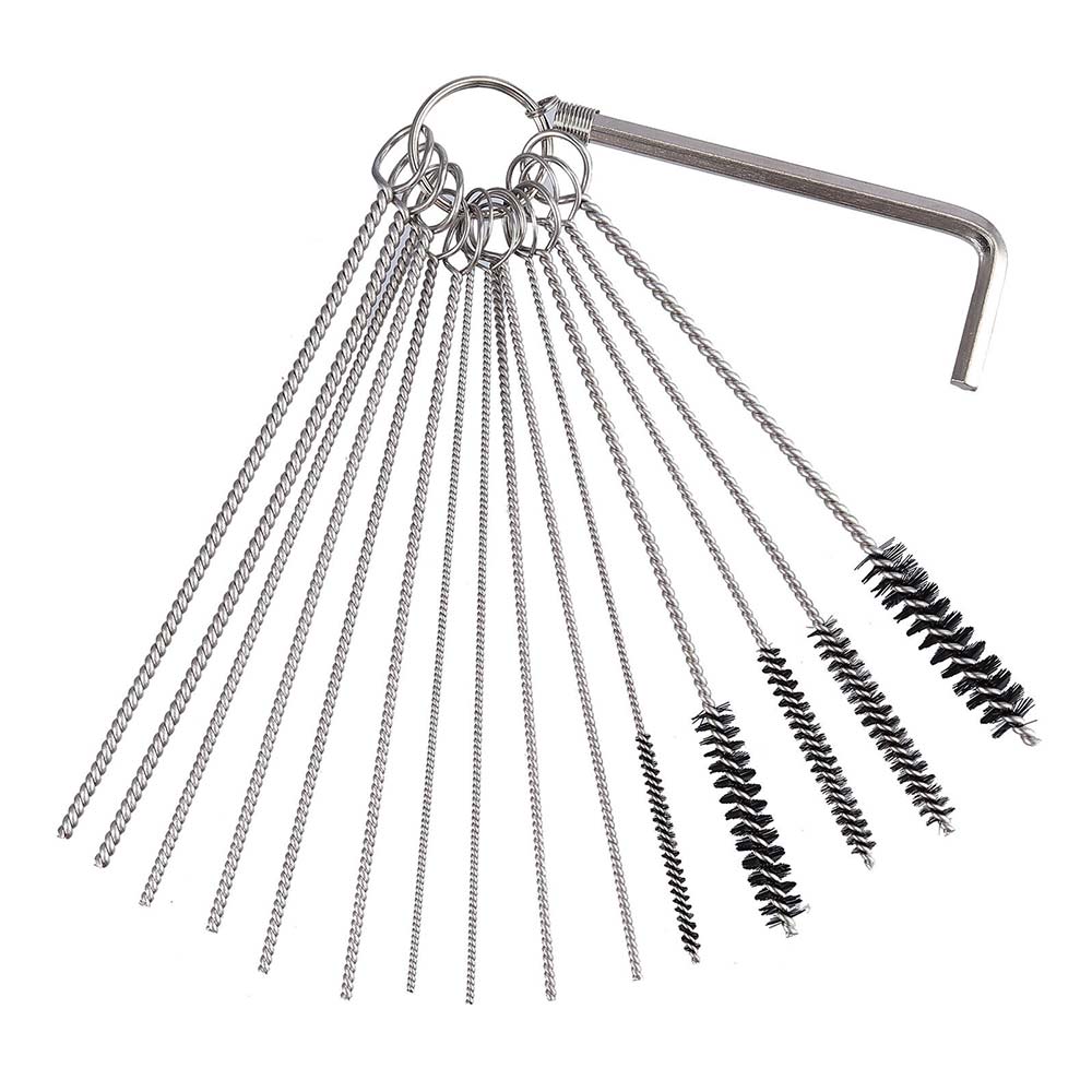 3X Carburetor Carb Jet Cleaning Tool Wire Brush Cleaner Kit For Motorcycle ATV